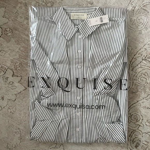 Anthropologie Pinstripe Button Front Dress - Picture 7 of 9